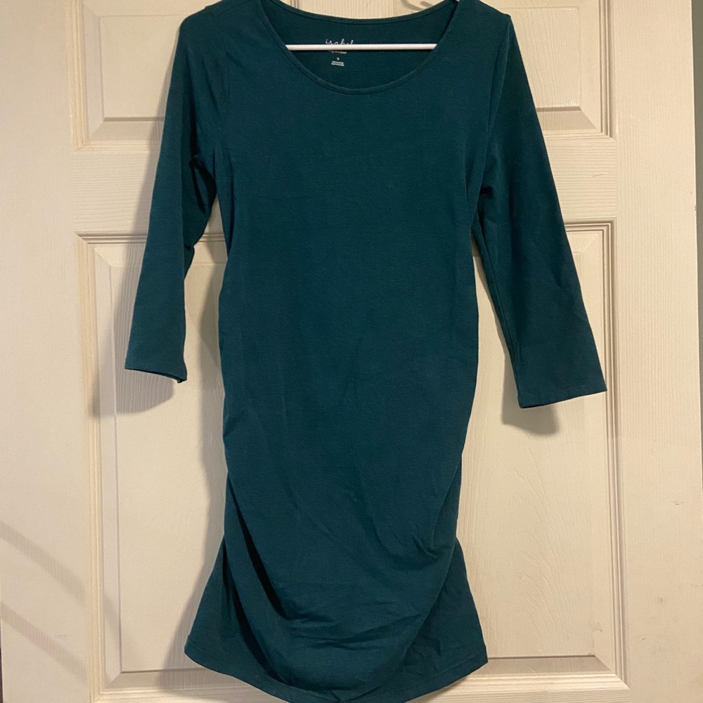 Teal Maternity Dress